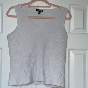 Women’s Express White V-Neck Tank
